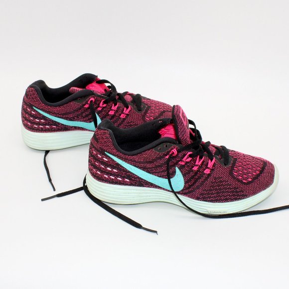 Nike Lunartempo 2 Pink Black Running Shoes Sneakers Size 6.5 - Picture 5 of 7